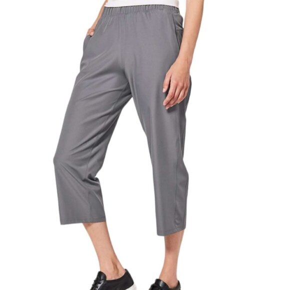 Lululemon Next Move Crop *23" Pull On High Waist Straight Leg Nebula Gray 6 - Picture 1 of 8